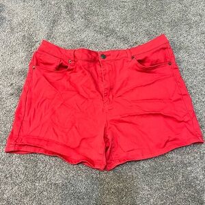 Hybrid & Company Red Jean Shorts